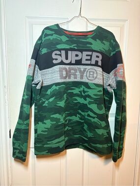 Superdry Green Camo Logo Sweatshirt